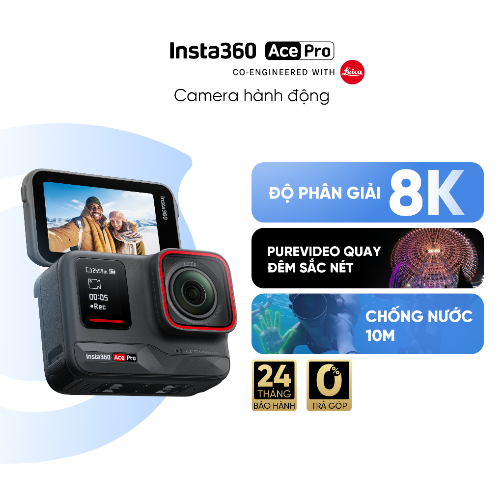 Action Camera Insta360 ACE Pro I Công nghệ Active HDR I Pure Video chụp ...