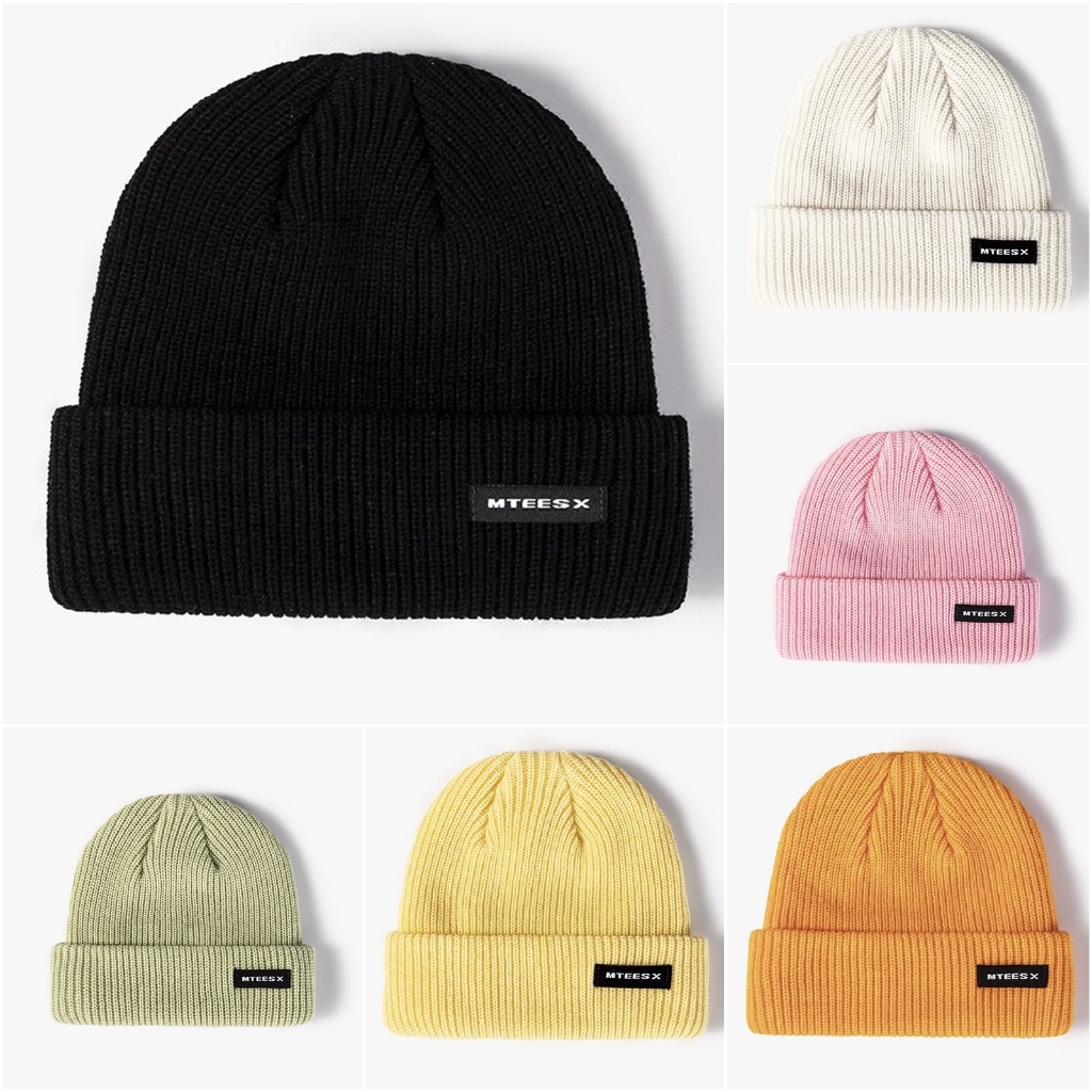 Mũ Nón Len Beanie Trơn Basic Phong Cách Retro HipHop Hàn Quốc Nam Nữ ...