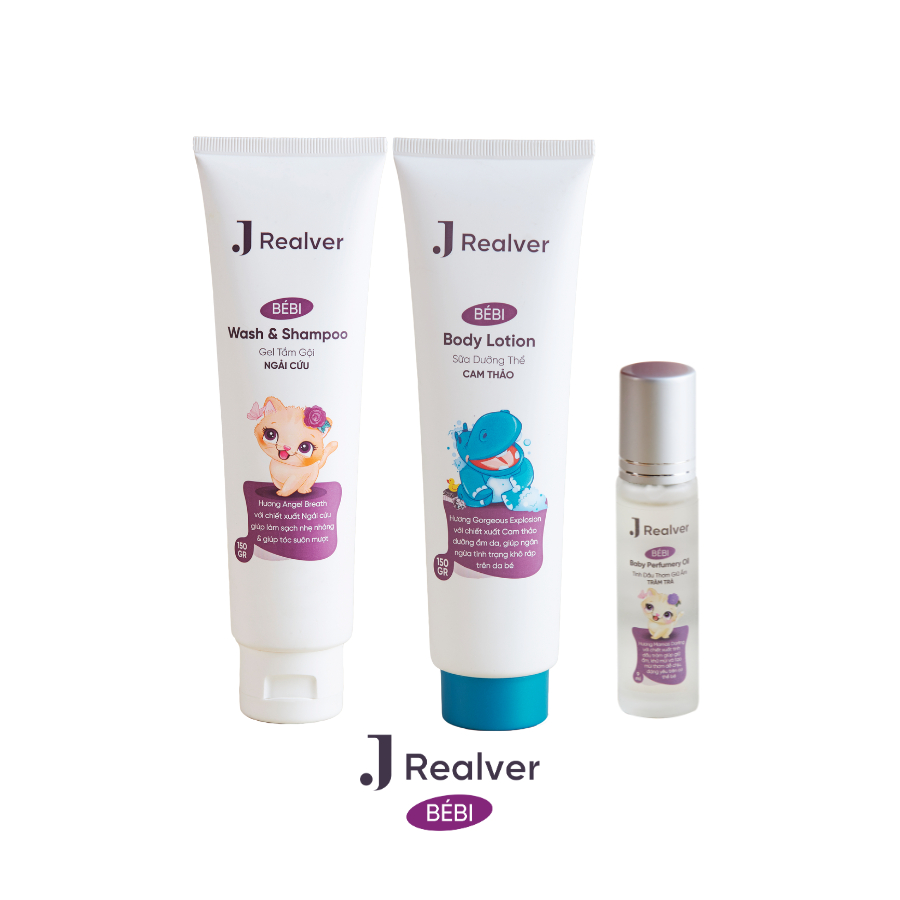 Combo BÉBI BA BƯỚC Set - 3 sản phẩm chăm sóc da cho bé toàn diện, siêu tiện dụng