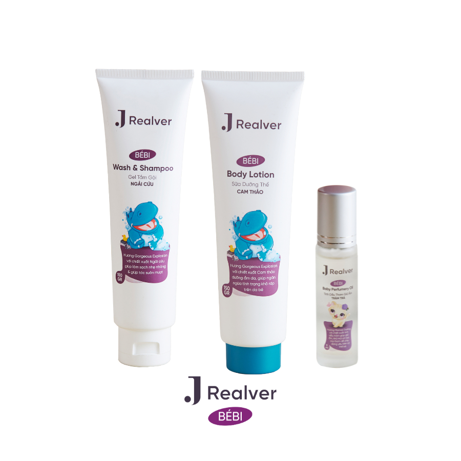 Combo BÉBI BA BƯỚC Set - 3 sản phẩm chăm sóc da cho bé toàn diện, siêu tiện dụng