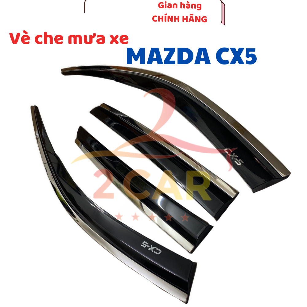 Vè che mưa xe Mazda CX5, CX-5 đời 2018- 2024, 2025 chỉ Inox cao cấp nhất thị trường
