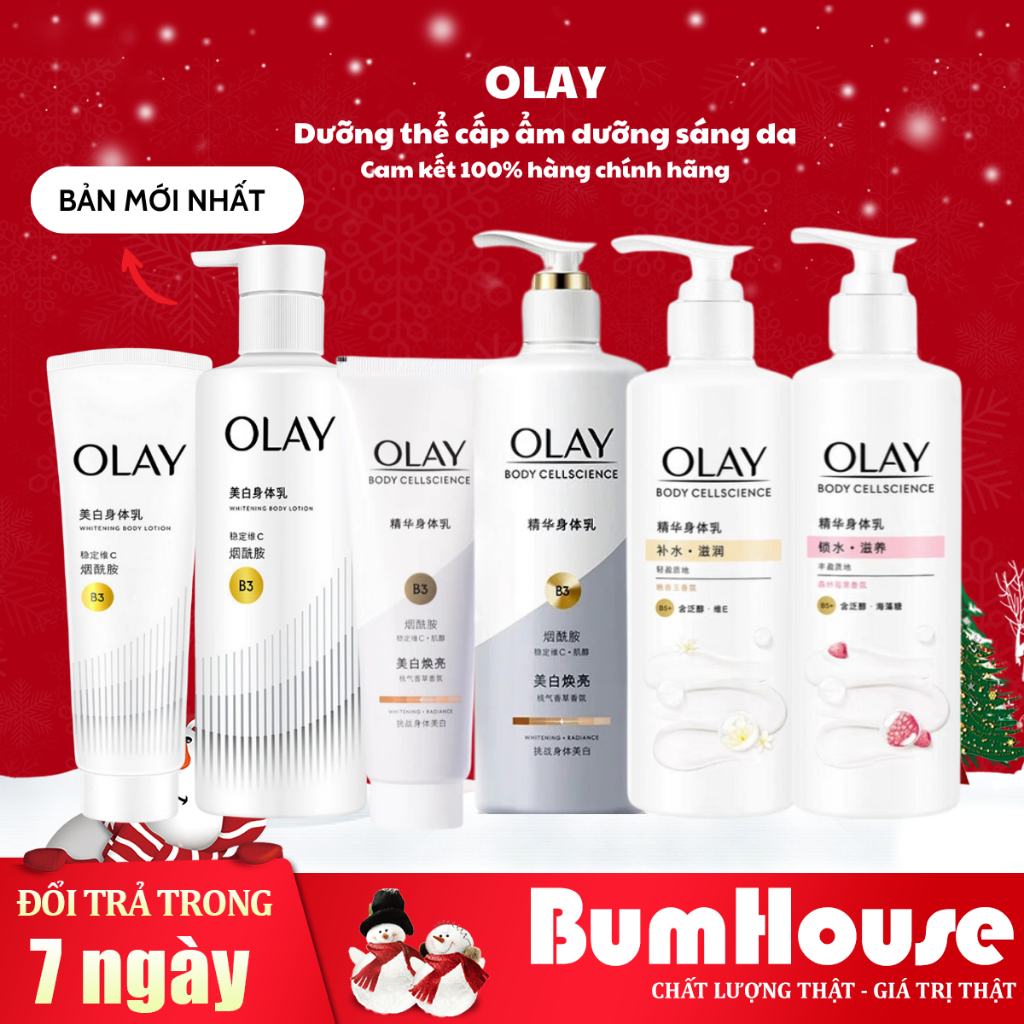 Sữa Dưỡng Thể Trắng Da OLAY Vitamin B3+ Retinol/Vitamin C Olay Bright ...