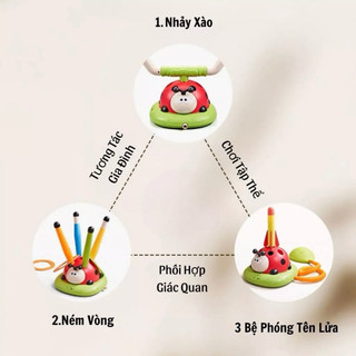 Bộ Đồ Chơi Vận Động Đa Năng,Đồ Chơi Bọ Rùa 3in1 Bản Cao Cấp Có Remote Điều Khiển  (Đồ chơi vận động 3in1 mã 296Y)