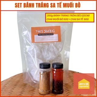 SET BÁNH TRÁNG MUỐI CHẤM THĂNG HOA - MUỐI SA TẾ ĐƠN GIẢN RẺ MÀ GHIỀN
