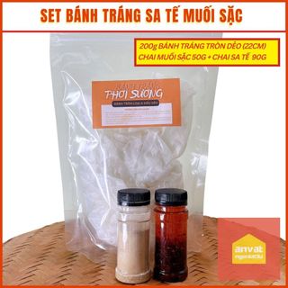 SET BÁNH TRÁNG MUỐI CHẤM THĂNG HOA - MUỐI SA TẾ ĐƠN GIẢN RẺ MÀ GHIỀN