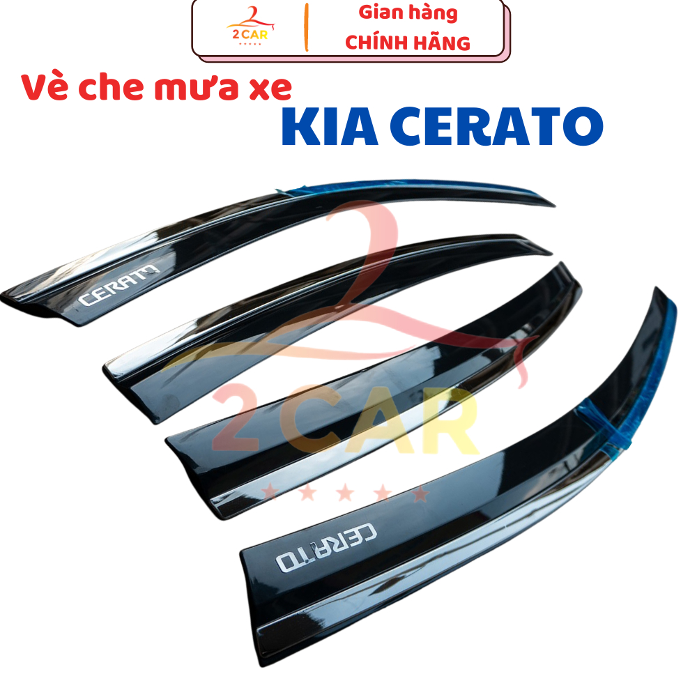 Vè che mưa xe KIA Cerato 2019- 2020- 2021- 2022 chỉ INOX cao cấp