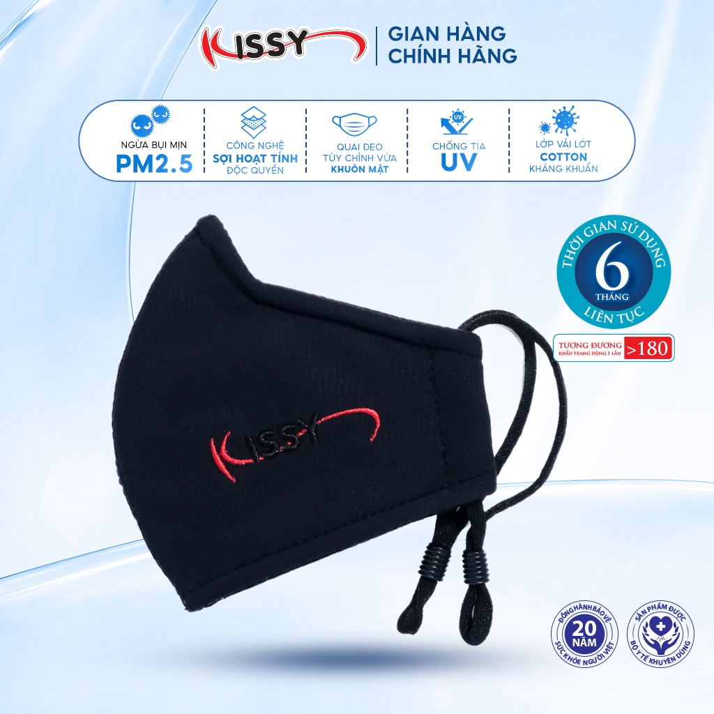Ảnh Khẩu trang 5D Kissy chống tia UV ngăn ngừa bụi mịn PM 2.5, ngăn mùi ô nhiễm được bộ y tế khuyên dùng 1