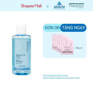Nước tẩy trang cho da nhạy cảm, da khô Placentor Vegetal Soothing Micellar Water 50ml