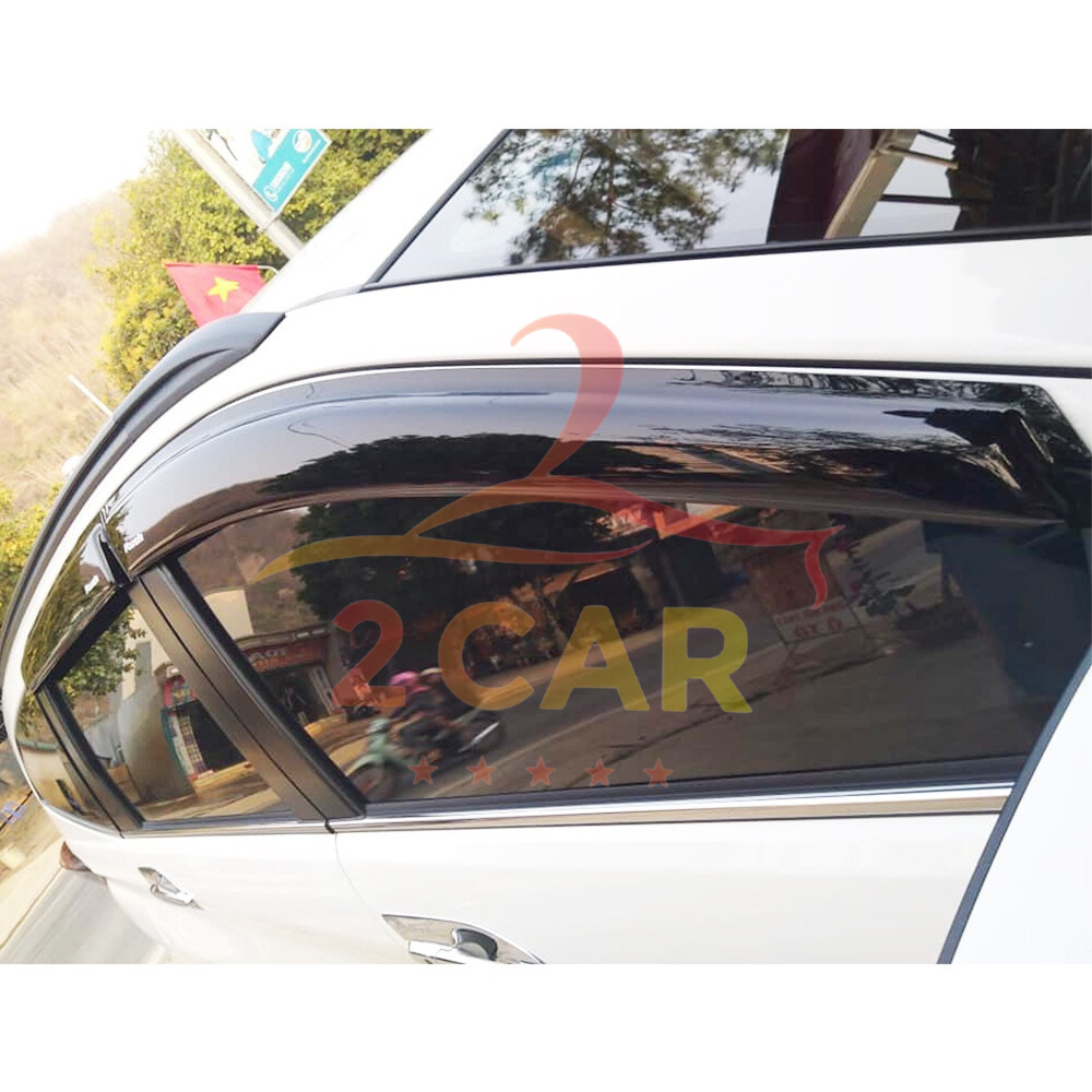 Vè che mưa xe Toyota Rush 2018-2021-2022-2023-2024  chỉ inox cao cấp nhất, Vè chắn mưa Rush chỉ inox