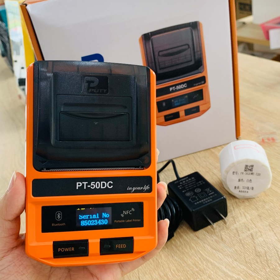 Máy in nhiệt cầm tay PT-50DC + Tặng kèm 1 cuộn giấy in | Shopee Việt Nam