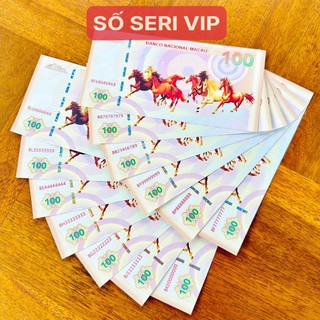 [Số Đẹp] Bộ 15 Tờ Tiền Mã Đáo Thành Công Seri Vip Full 8,9 - Lì Xì Tết
