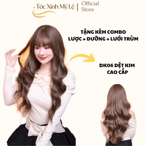 DK06_Tóc giả dệt kim xoăn nguyên đầu [Kèm combo phụ kiện]
