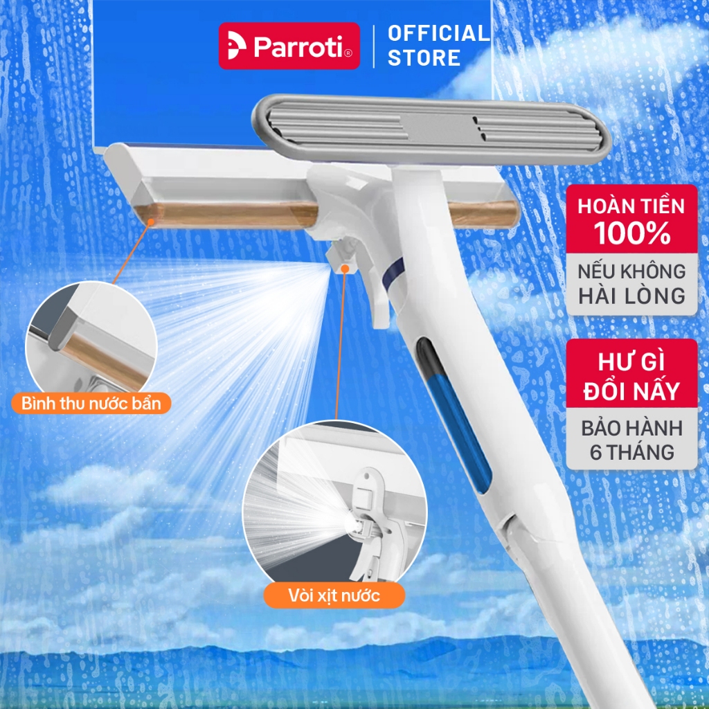 Review Cây Lau Kính Thông Minh 4in1 Parroti SN04 - Sạch Bóng Tức Thì!