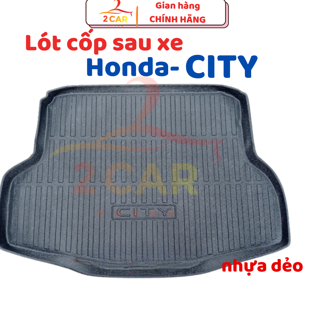 Lót cốp nhựa dẻo xe Honda City 2015- 2020 -2021-2025, Hàng không mùi , dễ vệ sinh, không thấm nước