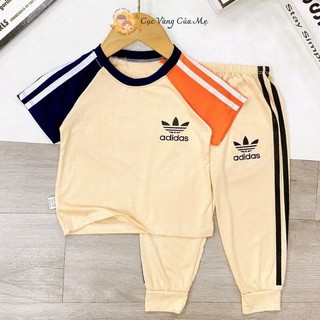 BỘ ÁO CỘC QUẦN DÀI TAY PHỐI MÀU NGẪU NHIÊN SIZE 6-18KG