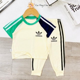 BỘ ÁO CỘC QUẦN DÀI TAY PHỐI MÀU NGẪU NHIÊN SIZE 6-18KG
