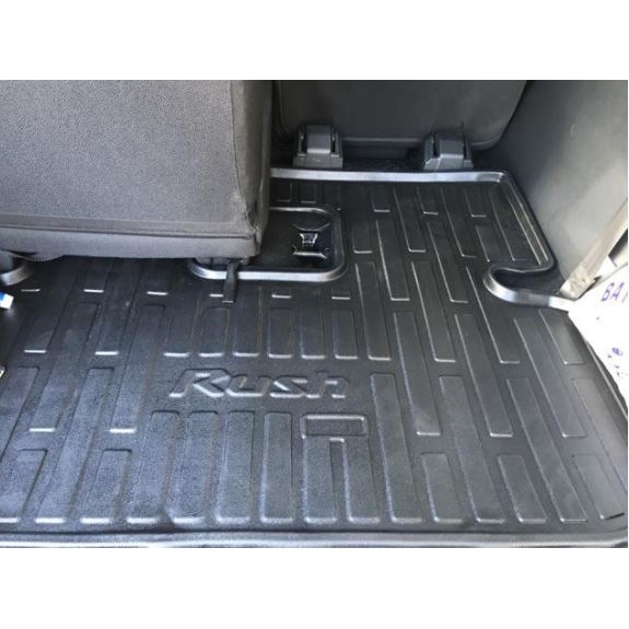 Lót cốp xe Toyota Rush 2018 - 2026 loại nhựa dẻo không mùi, không thấm nước, dễ vệ sinh- LCN-TO009