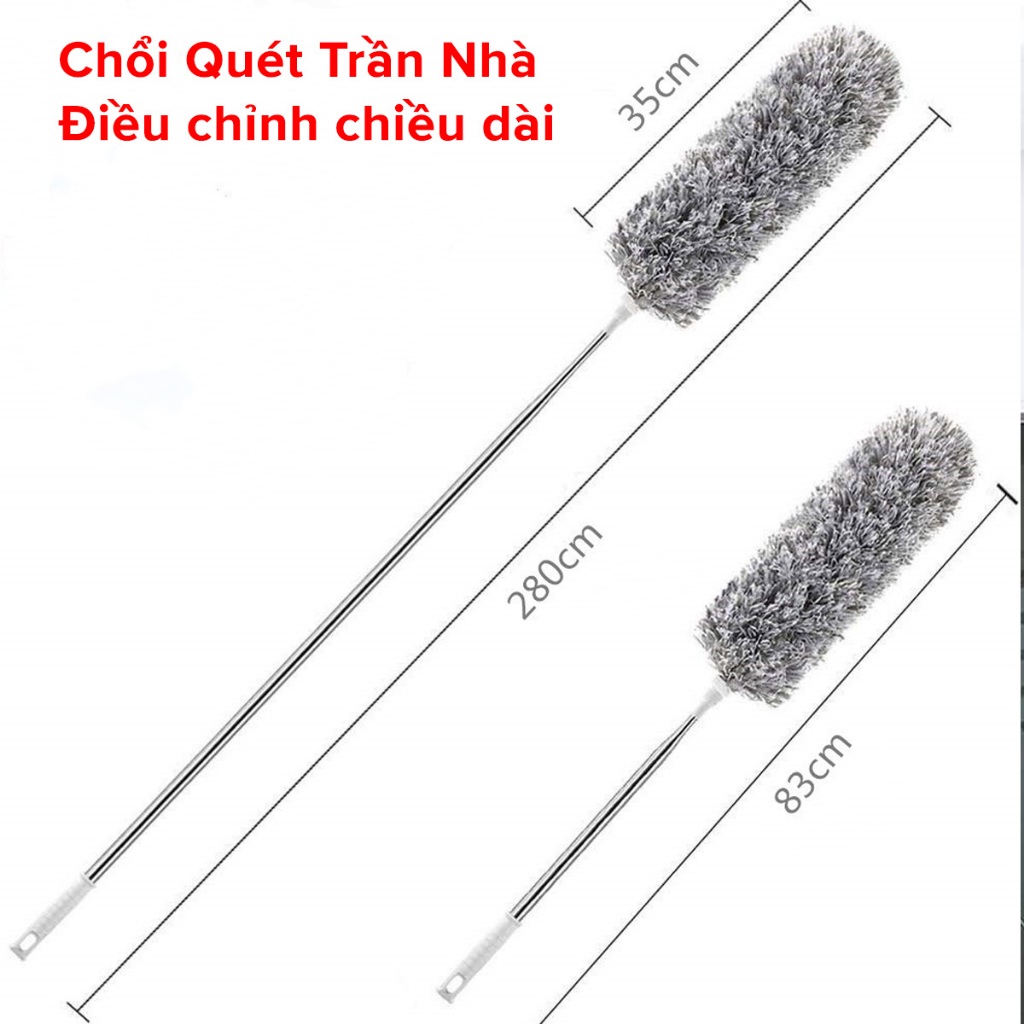 Ảnh Combo Dọn Nhà 4 Món : Chổi Chà Cọ Nhà Vệ Sinh + Chổi Quét Trần Nhà + Bàn Chải Khe Hở Góc Cạnh + Khăn Lau Đa Năng Amalife 4