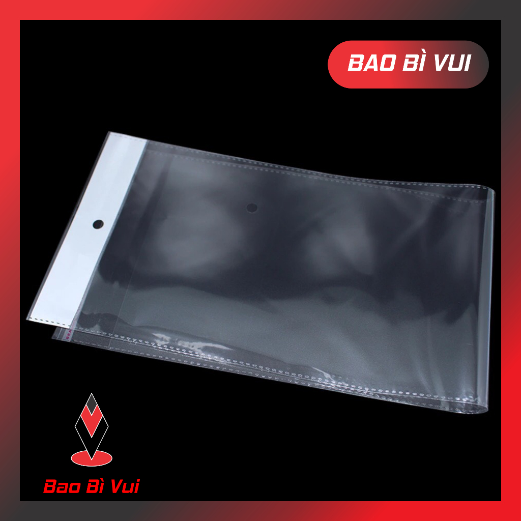[1kg] Túi OPP dán miệng có lỗ treo