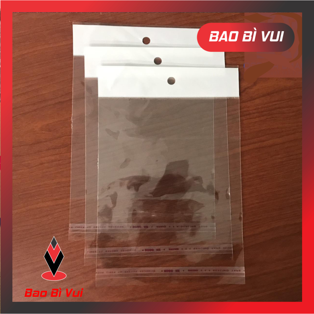 [1kg] Túi OPP dán miệng có lỗ treo