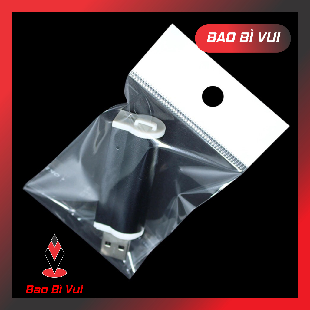 [1kg] Túi OPP dán miệng có lỗ treo