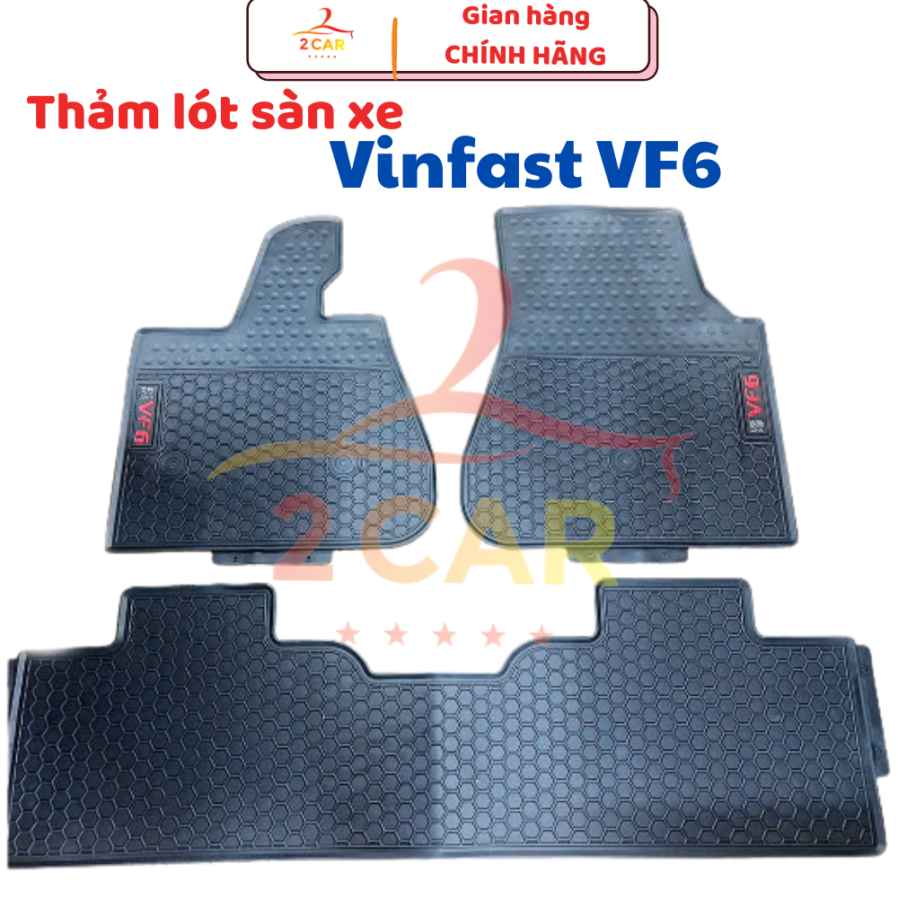 Thảm LÓT SÀN CAO SU xe Vinfast VF6 - Hàng đẹp, không mùi, không thấm nước, dễ vệ sinh