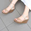 Sandal nữ đế xuồng KOSU cao 8cm, sandan quai chéo dáng sang, siêu êm, siêu nhẹ K-19966 made in Japan