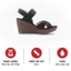 Sandal nữ đế xuồng KOSU cao 8cm, sandan quai chéo dáng sang, siêu êm, siêu nhẹ K-19966 made in Japan