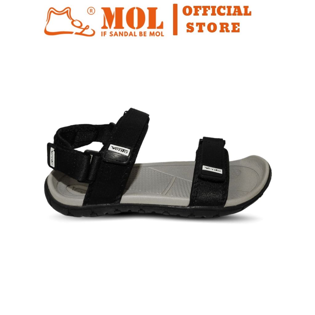 Ảnh Sandal nam Vento 2 quai ngang NV8302B màu đen có big size 44 45 | Vento  NV8302 SD8302 1