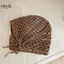Váy liền 2 lớp màu nâu tây hở lưng tặng kèm khăn