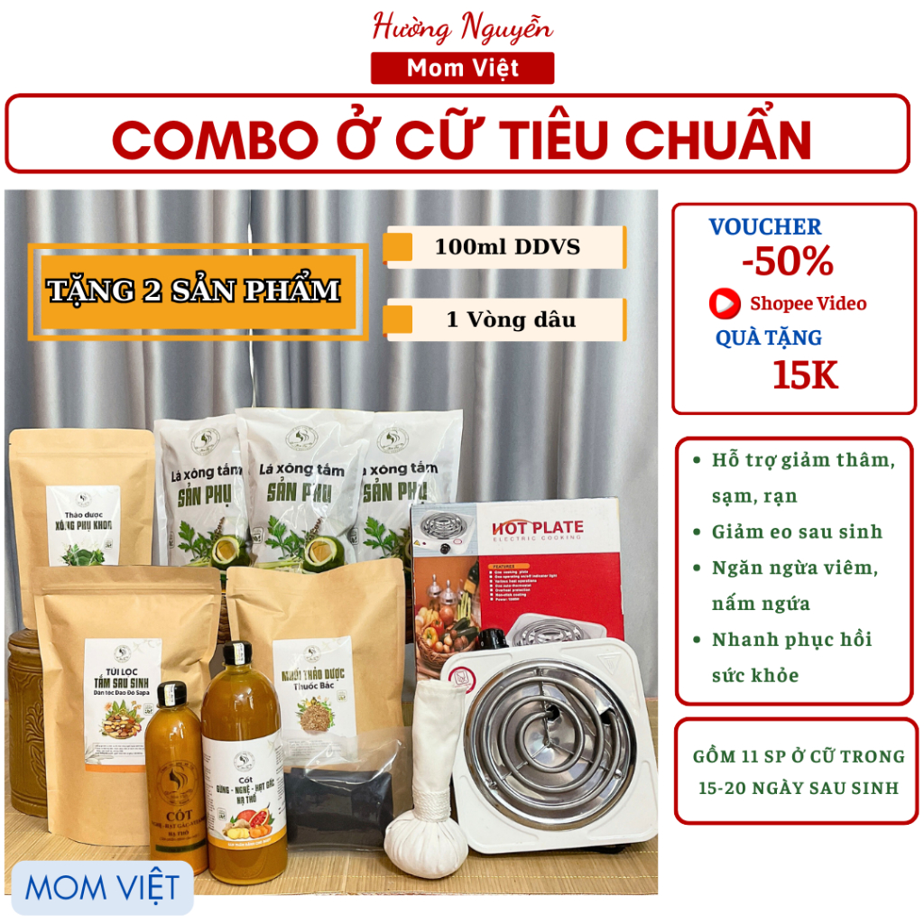 Combo cho bà bầu 🎁 MOM VIỆT 🎁 Bộ sau sinh cho mẹ ở cữ , xông tắm sau sinh , lợi sữa , hết thâm rạn , hồi phục sức khỏe