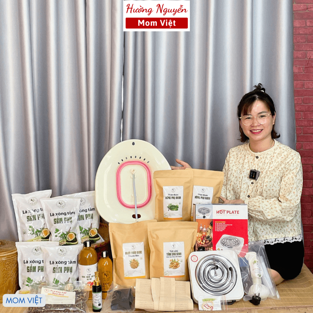 Combo cho bà bầu 🎁 MOM VIỆT 🎁 Bộ sau sinh cho mẹ ở cữ , xông tắm sau sinh , lợi sữa , hết thâm rạn , hồi phục sức khỏe