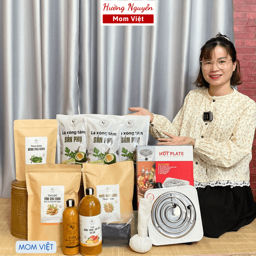 Combo cho bà bầu 🎁 MOM VIỆT 🎁 Bộ sau sinh cho mẹ ở cữ , xông tắm sau sinh , lợi sữa , hết thâm rạn , hồi phục sức khỏe