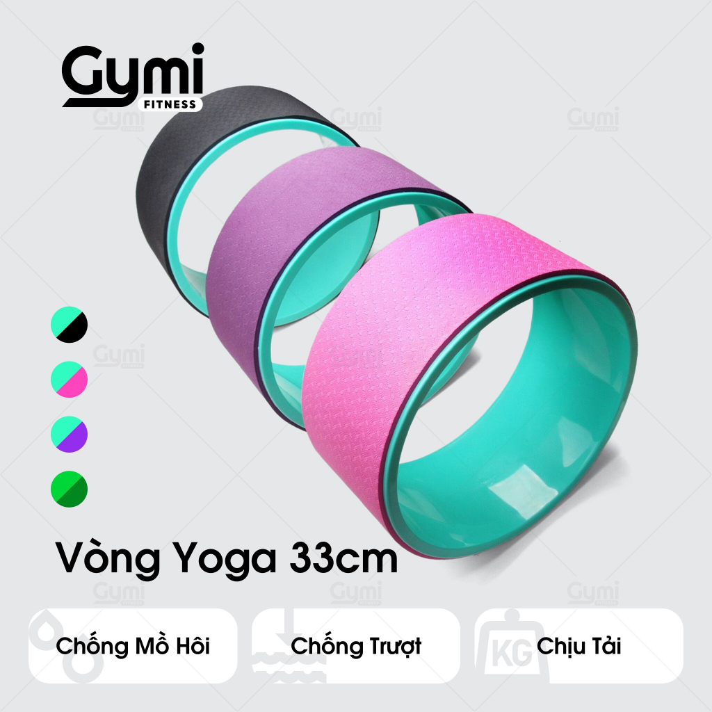 Vòng Tập Yoga 33cm - Yoga Wheel, Khung Nhựa ABS Bọc TPE - Uốn Lưng, Căn Cơ, Massage, Thư Giãn - Vong33cm