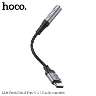 Bộ chuyển đổi âm thanh Hoco LS36 TypeC sang 3.5 (Đen)