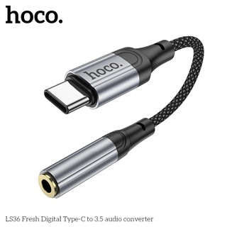 Bộ chuyển đổi âm thanh Hoco LS36 TypeC sang 3.5 (Đen)
