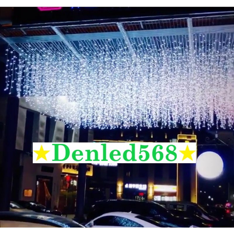 Dây Led rèm mành thả rủ 60cm chiều ngang 6m 8m 12m 16m trang trí ngoài ...