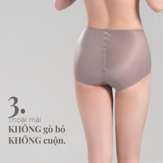 Quần lót gen bụng cạp cao, quần lót nữ không viền chống cuộn thon gọn hàng nội địa Nhật chính hãng Karu Gunze EF1200N