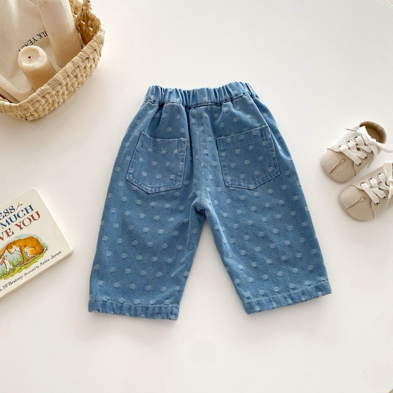 (Order) Quần jean chấm bi xước phong cach Hàn Quốc dành cho bé trai - bé gái