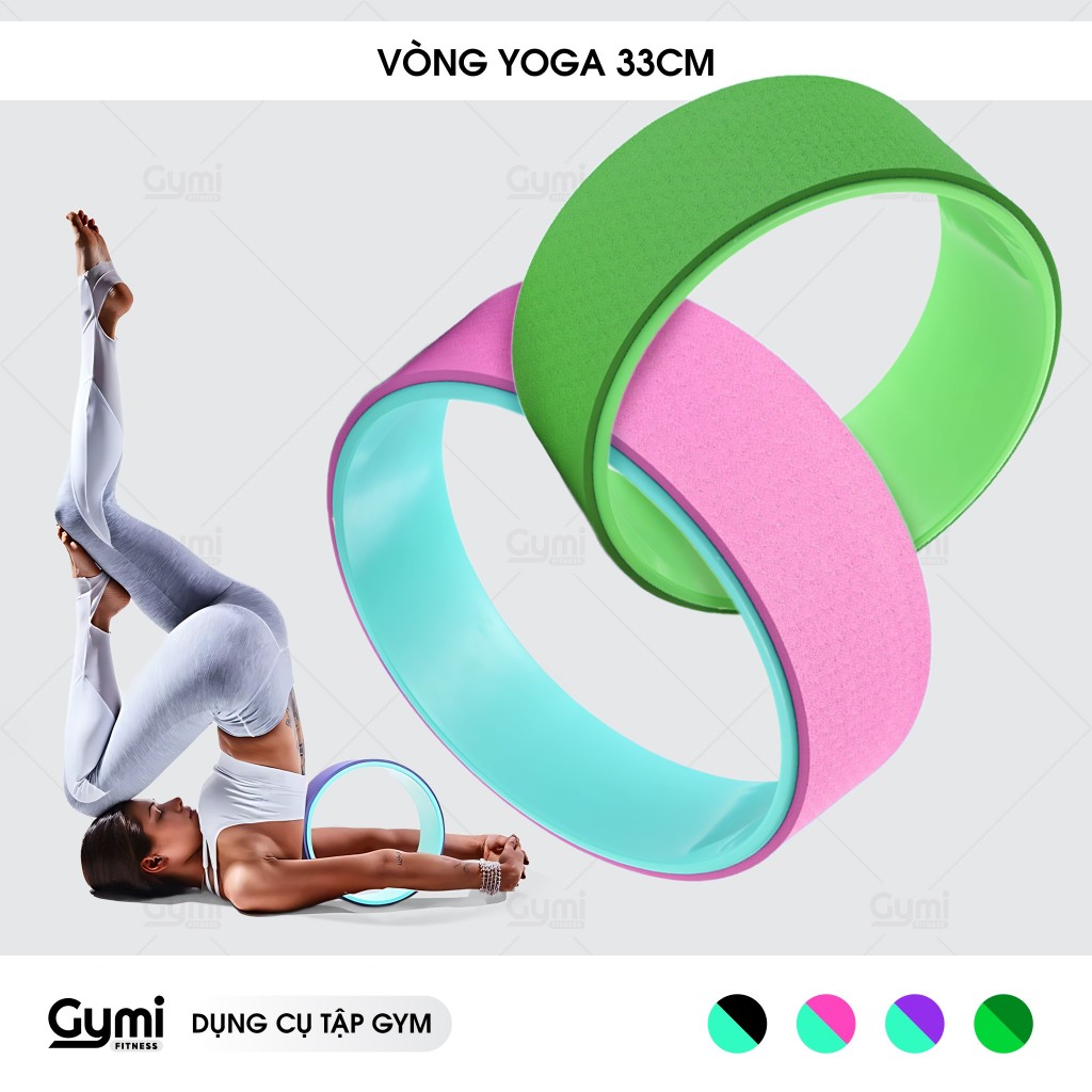 Vòng Tập Yoga 33cm - Yoga Wheel, Khung Nhựa ABS Bọc TPE - Uốn Lưng, Căn Cơ, Massage, Thư Giãn - Vong33cm