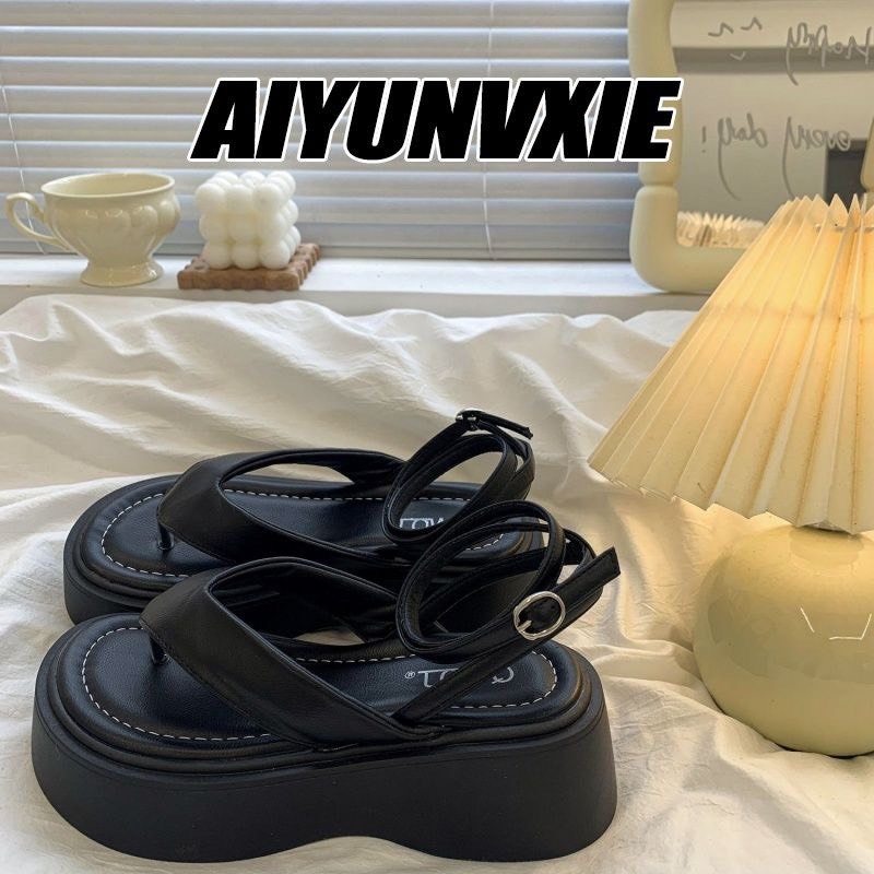 (Sẵn xanh 38) Dép Sandal Quai Hậu Xỏ Ngón Đế Độn Siêu Êm Điệu Đà phong cách Ulzzang