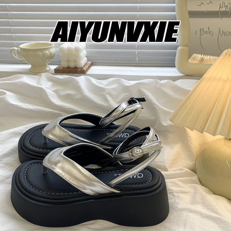 (Sẵn xanh 38) Dép Sandal Quai Hậu Xỏ Ngón Đế Độn Siêu Êm Điệu Đà phong cách Ulzzang