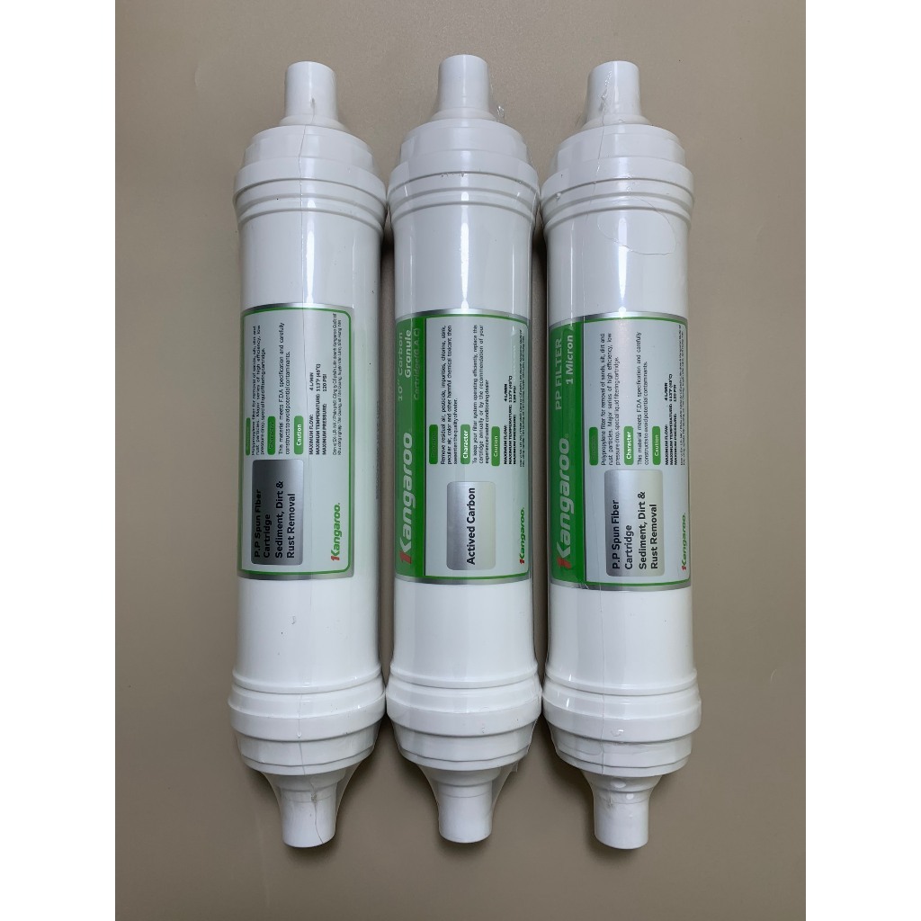 Combo Lõi Lọc Nước 123 HK Kangaroo Đúc Dùng Cho Model KG100HK, KA10A4, KG10A5, KG100ES, KG100ES1, KG100EO,...