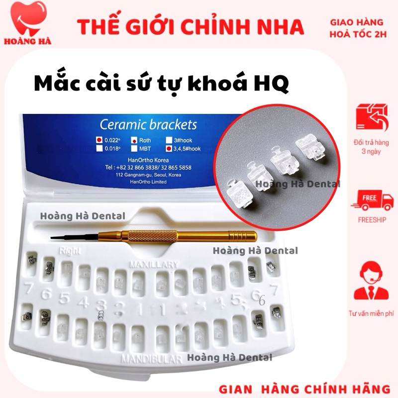 Mắc cài sứ tự khoá Hàn Quốc hàng cao cấp mắc cài tự buộc hỗ trợ chỉnh ...