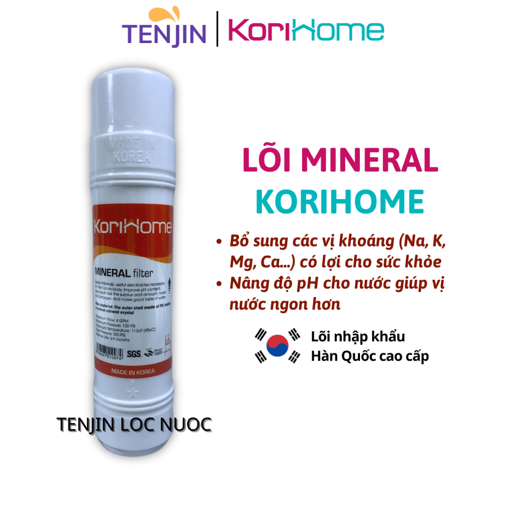 Lõi Chức Năng Mineral Korihome Khoáng Đá Dạng Cắm Nhanh Chữ U Sản Xuất Tại Hàn Quốc - Dòng Cao Cấp Của Karofi