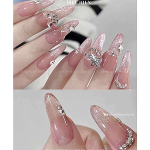 nailbox nail thiết kế mẫu thạch mắt mèo phối chram đá siêu xinh ,nail hàn nhật trung