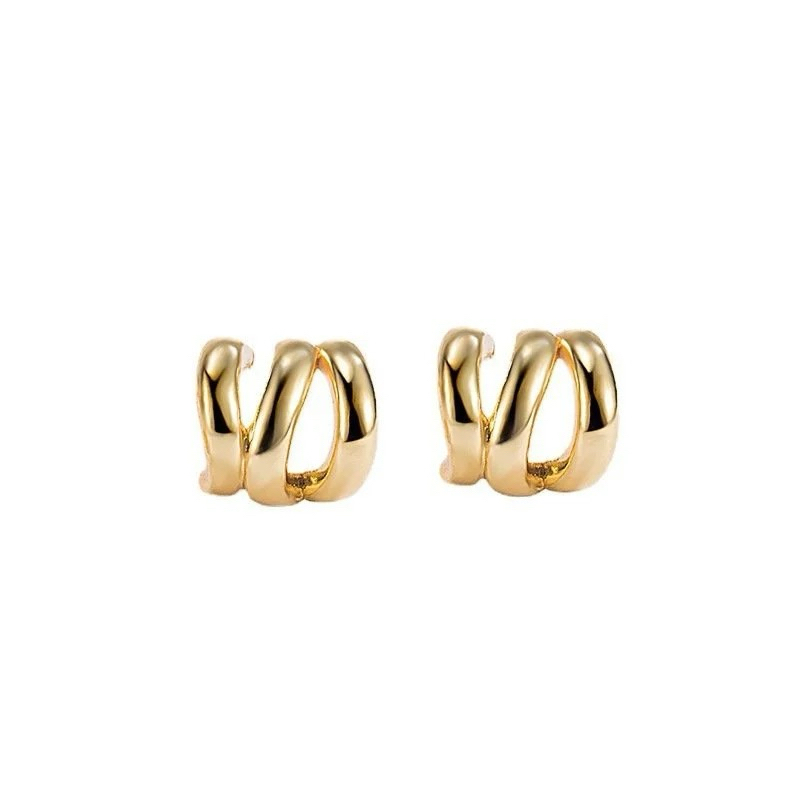 Khuyên tai DE MERCI ACCESSORIES bông tai hình xoắn ốc phủ bóng phụ kiện trang sức nữ cá tính BT014