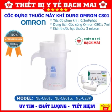 Bầu Xông Thuốc Cho Máy Xông Khí Dung OMRON NE-C801, Cốc Thuốc Cho Máy Xông OMRON Phụ Kiện Thay Thế