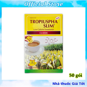 Nguyên Hộp 50 Gói Đường Ăn Kiêng ( Đường Bắp) TROPIUSPHA SLIM Dùng Cho Người Ăn Kiêng Và Người Bị Tiểu Đường