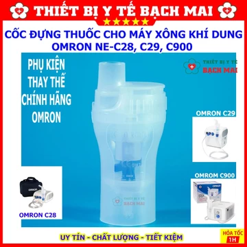 Bầu Xông Thuốc Cho Máy Xông Khí Rung OMRON NE-C28, NE-C29, NE-C900 - Phụ Kiện Thay Thế Cốc Đựng Thuốc OMRON